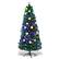Front. Costway - 6FT Pre-Lit Fiber Optic Christmas Tree Multicolor Lights - Green.