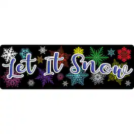 ASHLEY PRODUCTIONS - The Original Fun Mat Mat Runner 15.5 x 47 Let it Snow - Multicolored