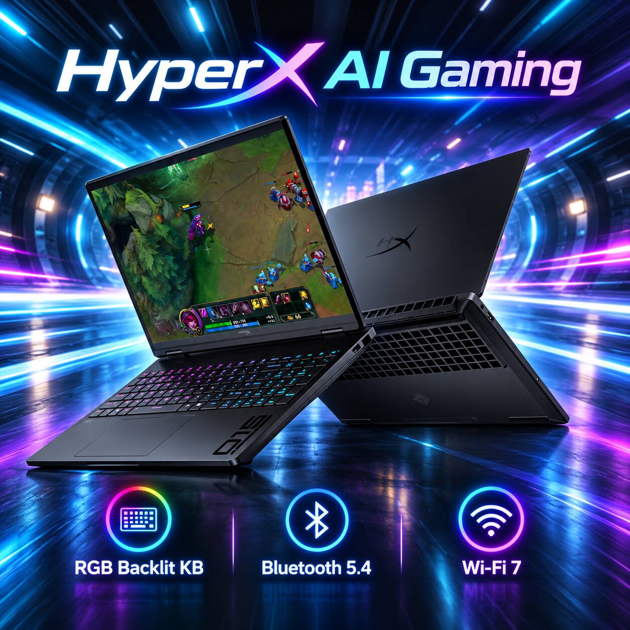 HyperX AI Gaming

RGB Backlit KB
Bluetooth 5.4
Wi-Fi 7