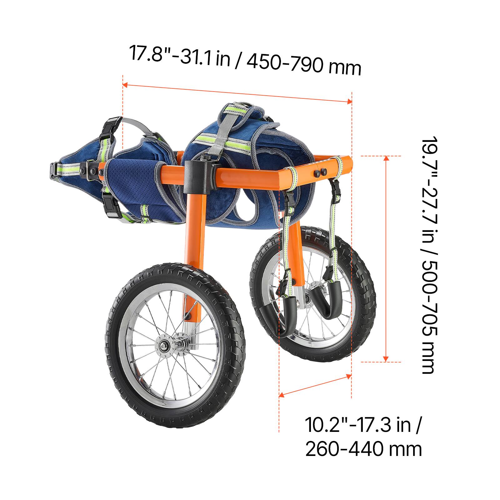 17.8"-31.1 in / 450-790 mm  
19.7"-27.7 in / 500-705 mm  
10.2"-17.3 in / 260-440 mm