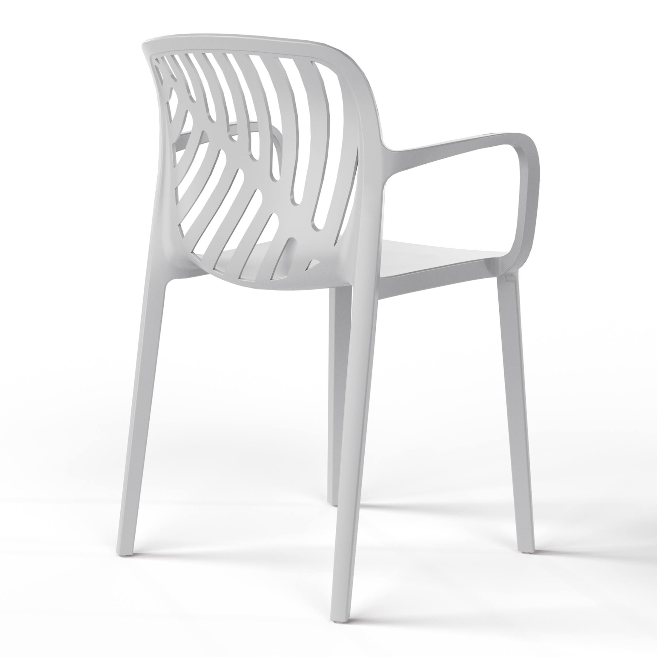Back. WestinTrends - WestinTrends Playa Outdoor Modern Stackable Patio Dining Armchairs (Set of 2) - Gray.