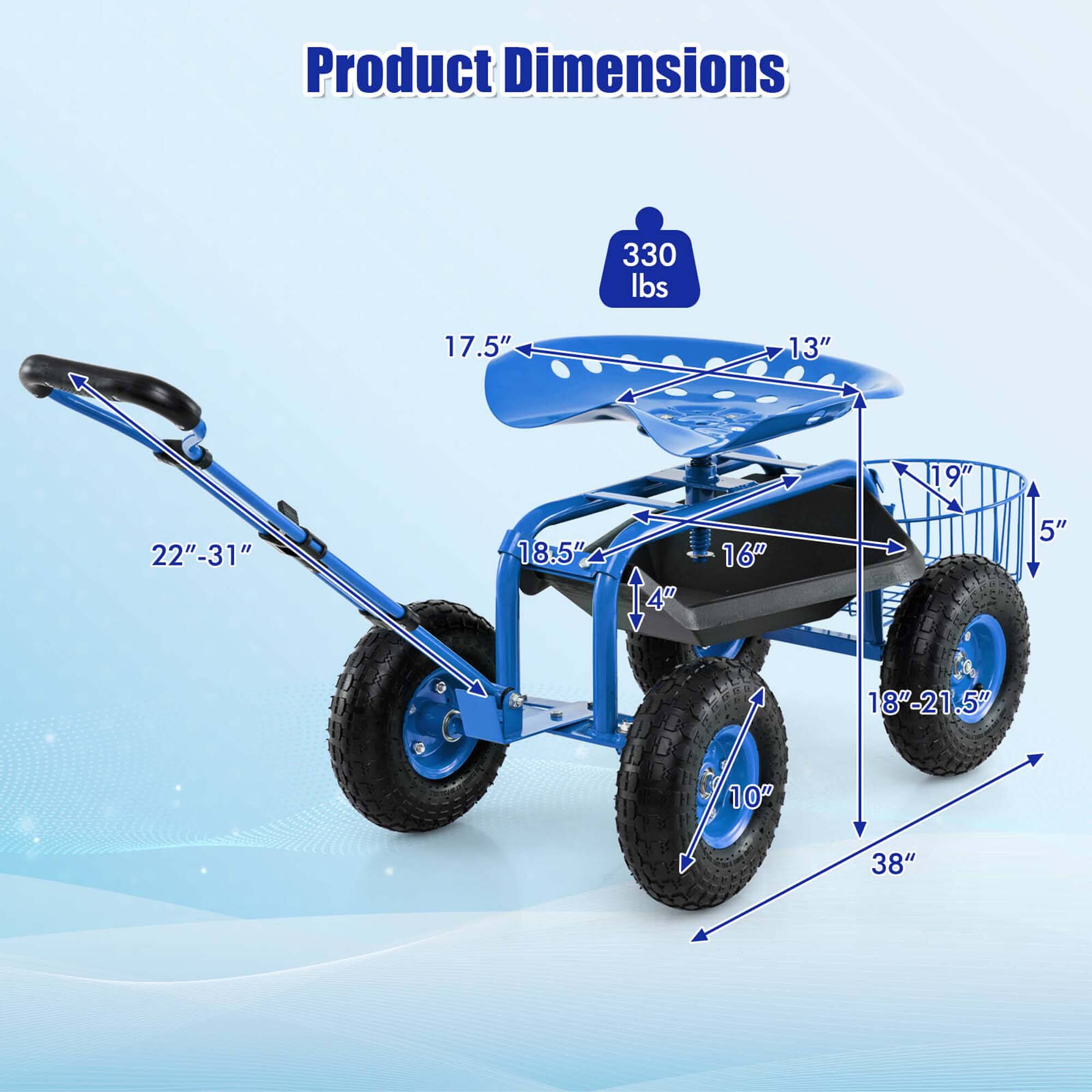 Product Dimensions: 330 lbs, 17.5", 13", 19", 22"-31", 18.5", 4", 16", 5", 18"-21.5", 10", 38"