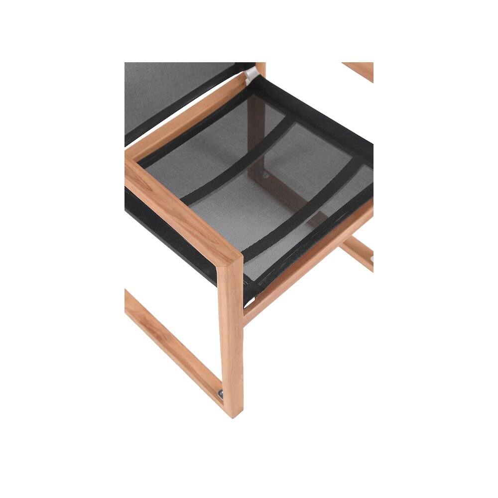 Alt View 1. Meridian Furniture - Tulum Black Water Resistant Fabric Outdoor Patio Dining Arm Chair - Black Water Resistant Fabric.