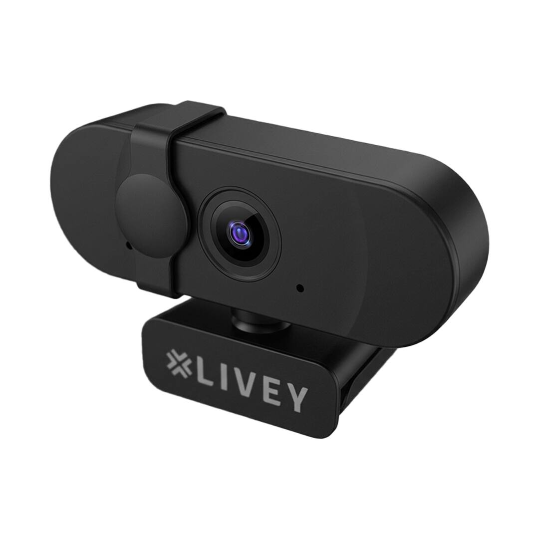 Angle. LIVEY - RealSight WC300-Plus Professional webcam with Full HD 1080p, Fixed Focus, 30fps, In-built Mic, Privacy Shutter.