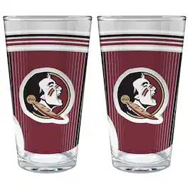 Great American Products - Florida State Seminoles Two-Piece 16oz. Pint Glass Set - Multicolor