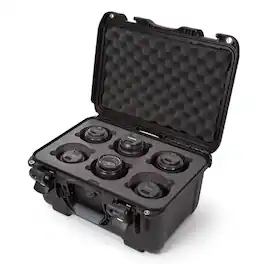 NANUK - Medium Series 918 Lightweight NK-7 Resin Waterproof Protective Case with Foam Insert for 6 Camera Lens, Black