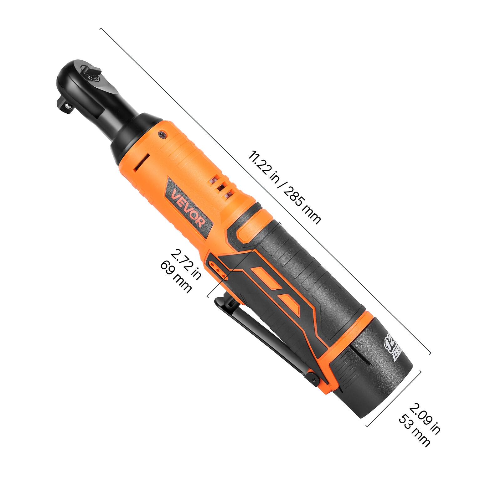 VEVOR  
2.72 in / 69 mm  
11.22 in / 285 mm  
2.09 in / 53 mm