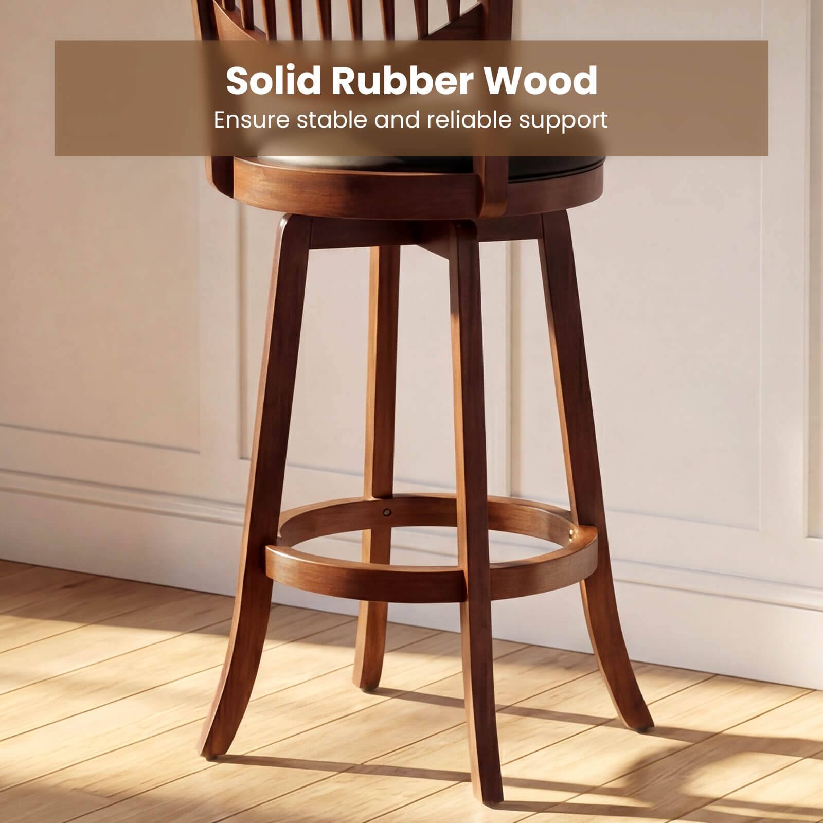 Solid Rubber Wood  
Ensure stable and reliable support