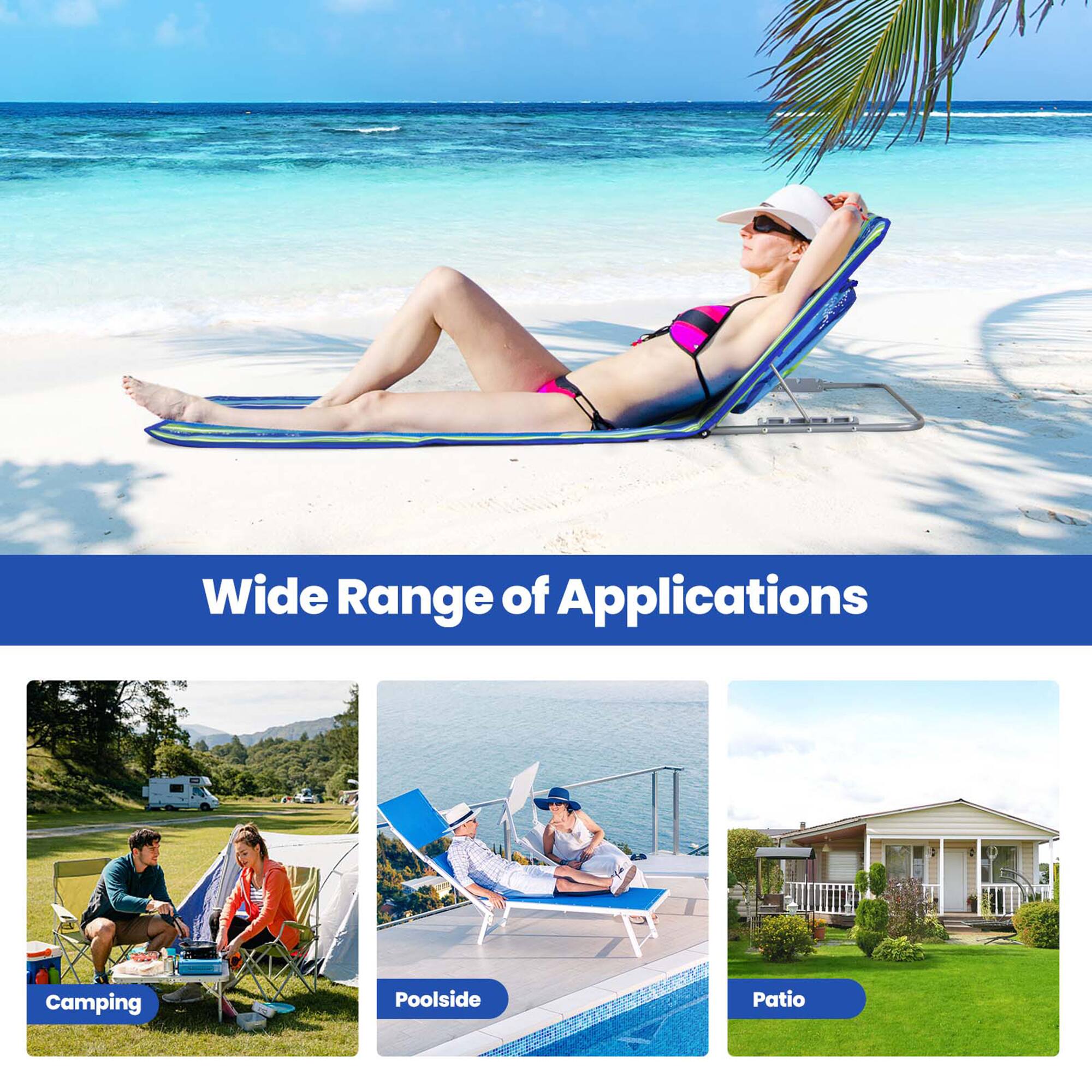 Wide Range of Applications

Camping  
Poolside  
Patio