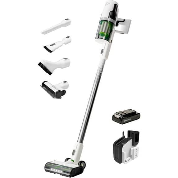 Greenworks - 24V Deluxe Cordless Stick Vacuum, 4Ah USB-C Battery and 30-Minute Super Charger Included (White) price history on PriceWatchPro