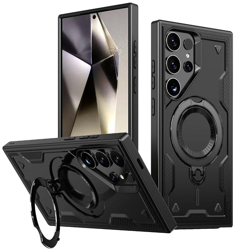 Reiko - 360 Degree Rotating Magnetic Versatile Stand Compatible With Samsung Galaxy A35 5G - Black