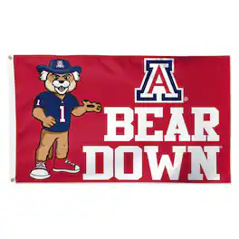 WinCraft - Arizona Wildcats 3' x 5' Single-Sided Deluxe Mascot Flag - Multicolor