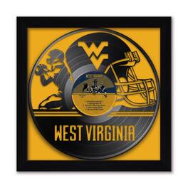 Sporticulture - West Virginia Mountaineers Framed 13" x 13" Vinyl Record Art Print - Yellow