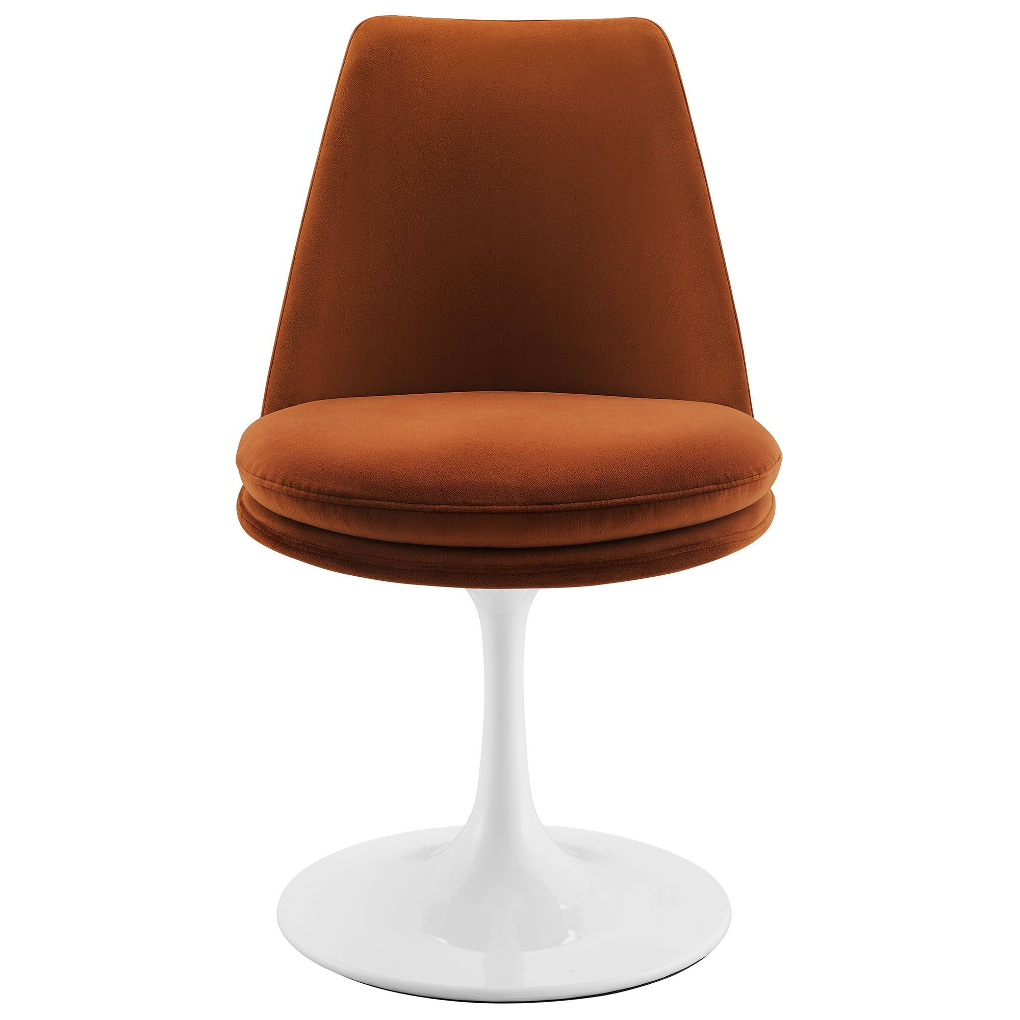 Alt View 2. Modway - Lippa Swivel Dining Performance Velvet Side Chair by Modway - Brown.