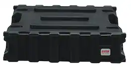 Gator - 2U Roto-Molded Pro Series Shallow Rack Case with 19" Rackable Depth, Recessed Twist Latches & Front & Rear Rack Rails