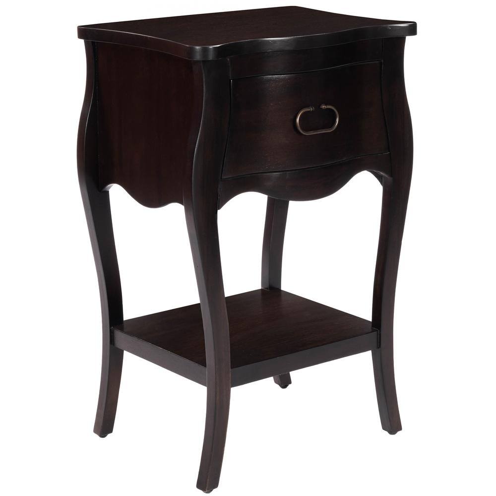 Alt View 4. Butler Specialty - Rochelle 1 Drawer Nightstand - Dark Brown.
