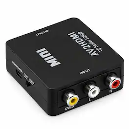 Sanoxy - RCA to HDMI Converter Composite AV CVBS Video Adapter 720p 1080p W ii NES SNES - Black