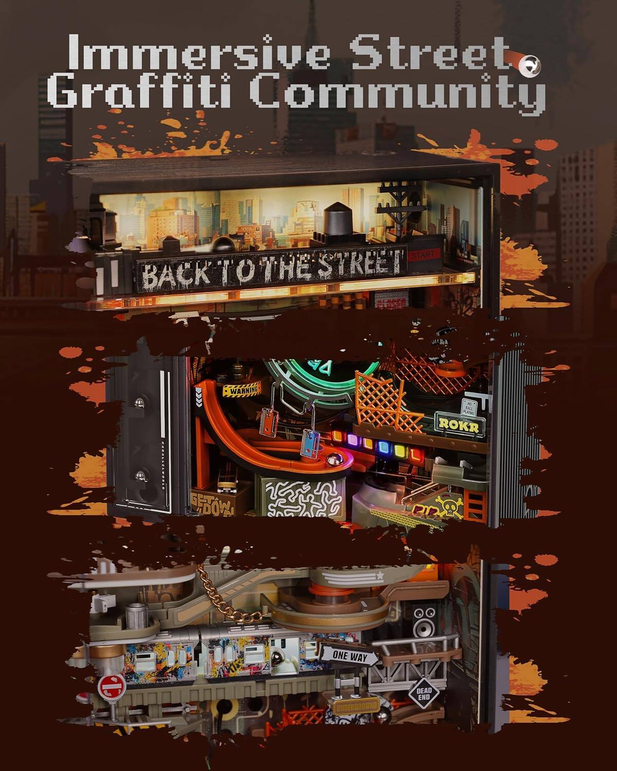 Immersive Street Graffiti Community

BACK TO THE STREET

WARNING 44 ROKR

ONE WAY UNDERGROUND DEAD END