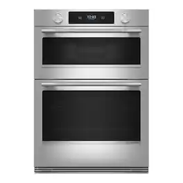 KitchenAid - 27 inch Smart Built-In Electric Double Wall Combination with Microwave and Assisted Cooking Modes - Stainless Steel