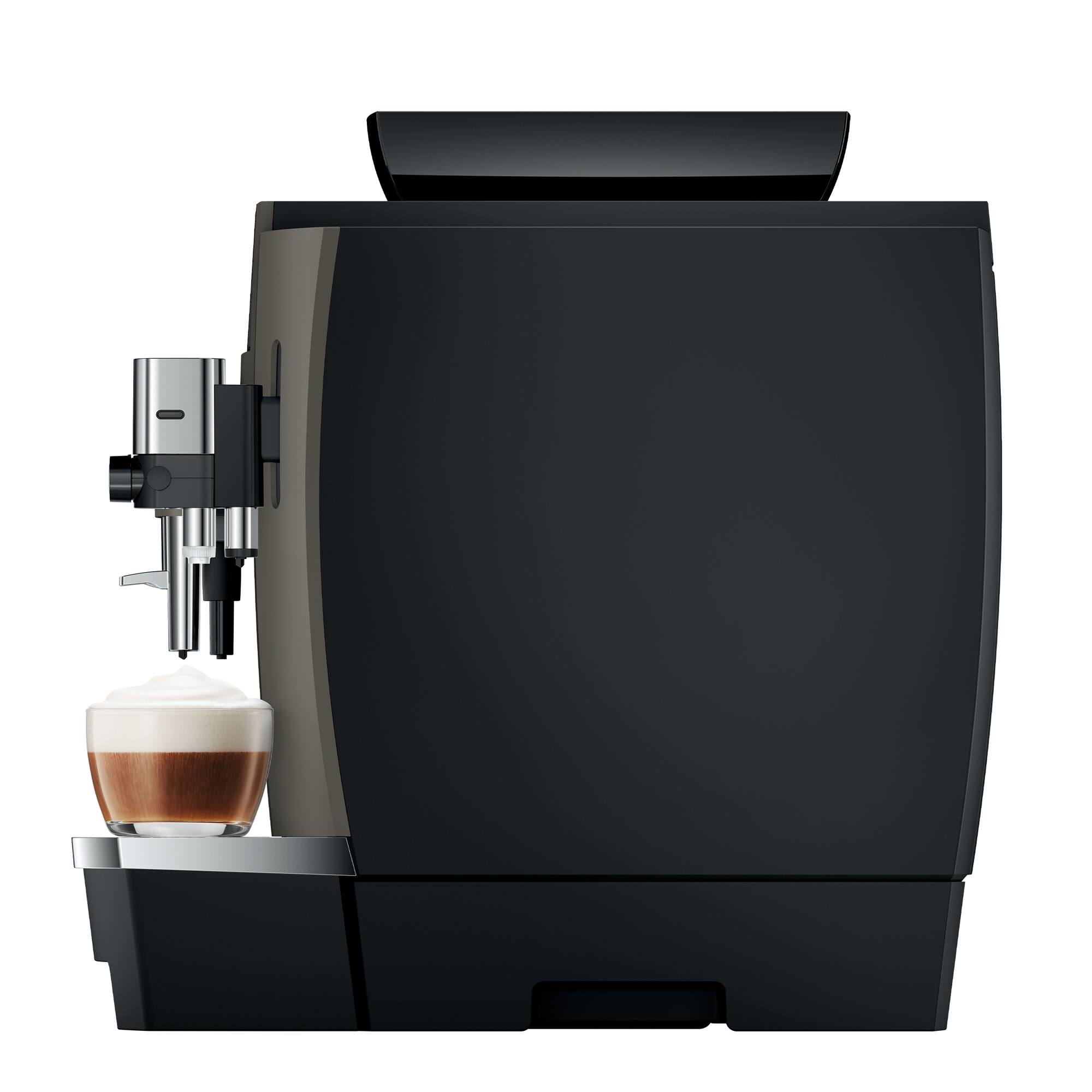 Left. JURA - W8 Automatic Coffee Machine - Dark Inox.