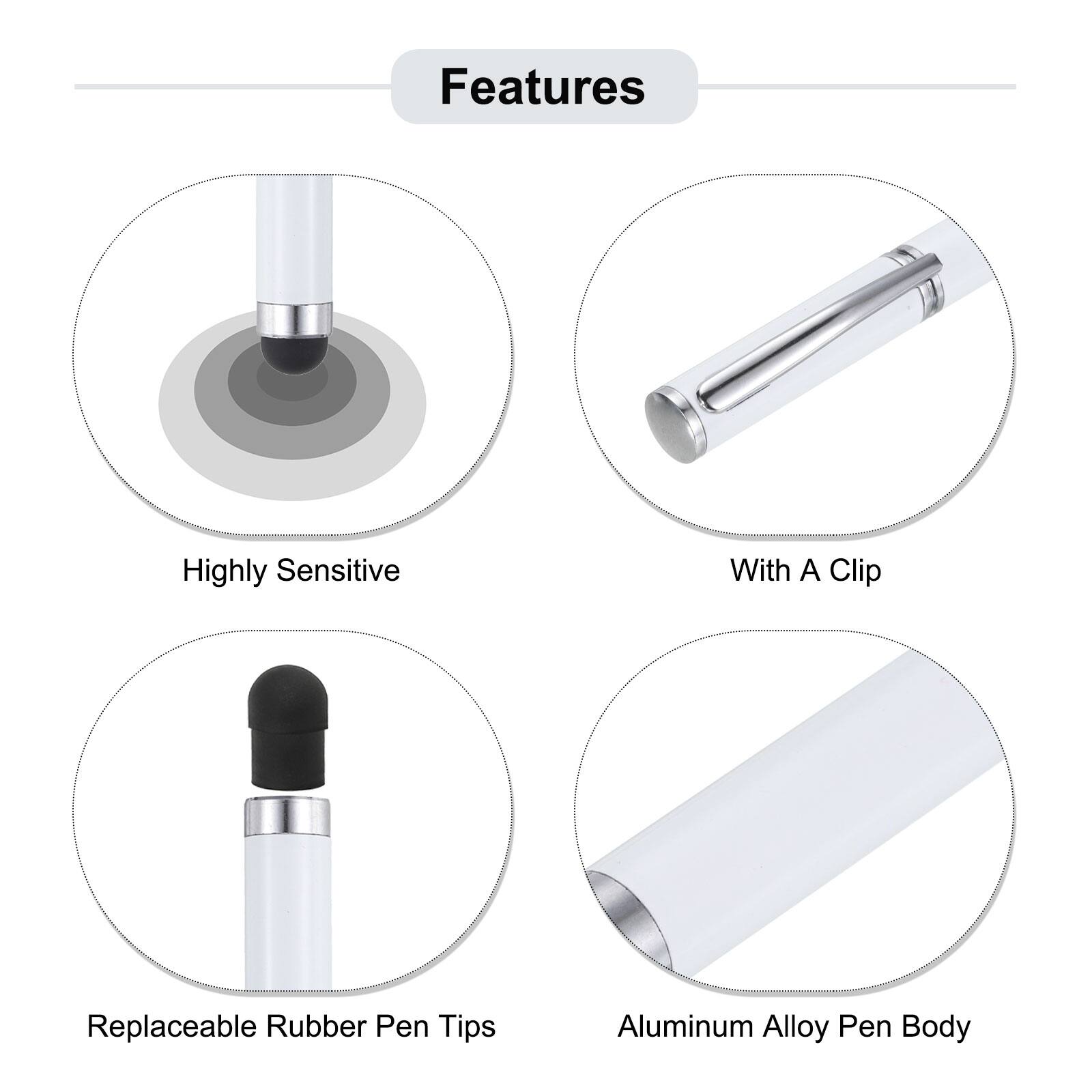 Features:
- Highly Sensitive
- With A Clip
- Replaceable Rubber Pen Tips
- Aluminum Alloy Pen Body