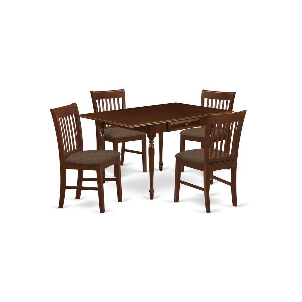 Left. East West Furniture - Dining Room Set Mahogany - Brown.