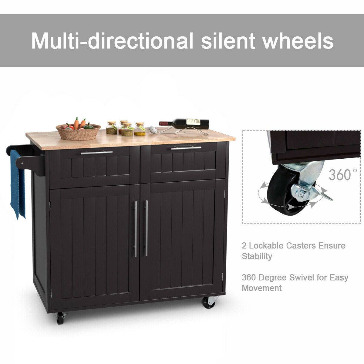 Multi-directional silent wheels

2 Lockable Casters Ensure Stability

360 Degree Swivel for Easy Movement