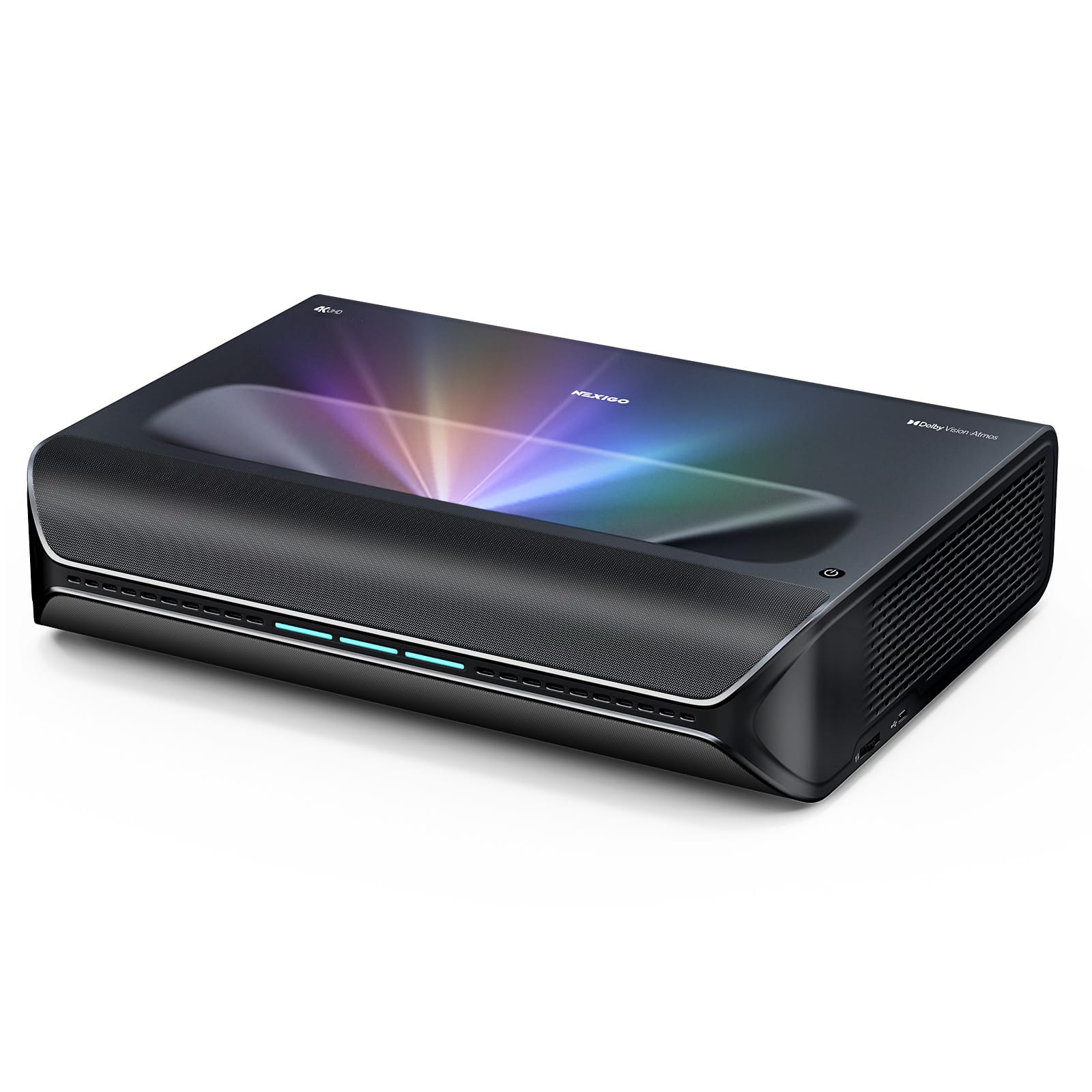 NexiGo - Aurora Pro MKII 4K Tri-Color Laser UST Projector, >30,000:1 Contrast with SAE, Dolby Vision, 3D - Black