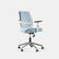 Left. Branch Furniture - Daily Chair – Office Chair with Swivel, Lumbar Support, Adjustable Arms, Sustainable & Comfortable Seating - Sky Blue.