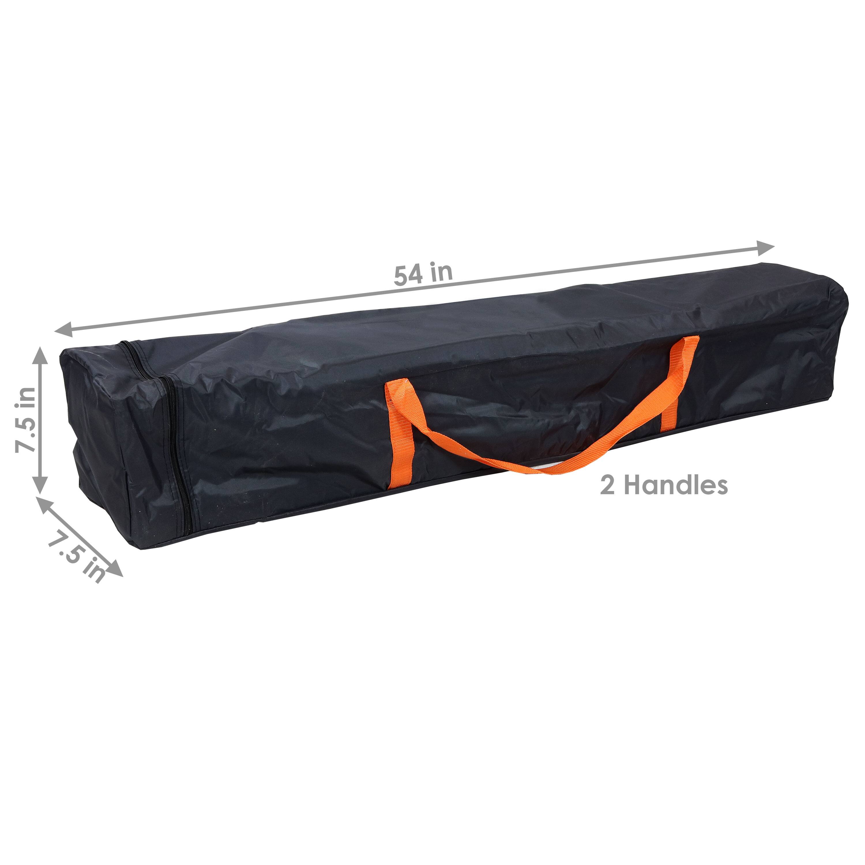 54 in x 7.5 in x 7.5 in  
2 Handles