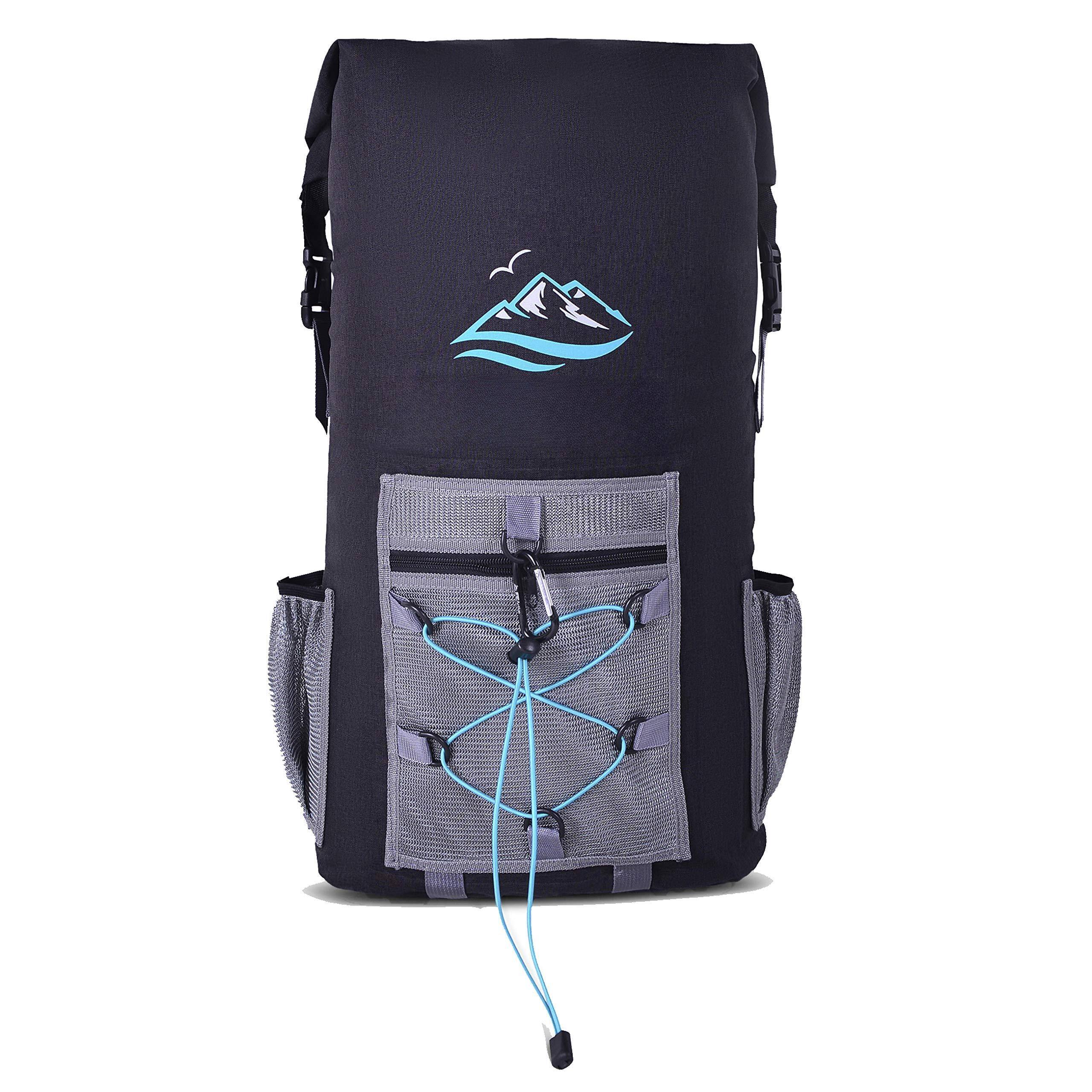 Front. Live At Space - Waterproof 35l Insulated Cooler Backpack With Dry Ice Storage   Versatile For Camping  Beach   Fishing Designed In - Default.