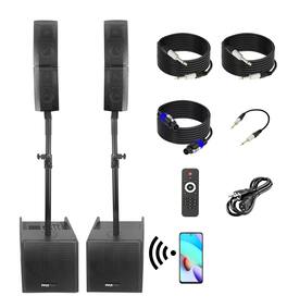 PYLE - Line Array Column Speaker - Professional and - Black