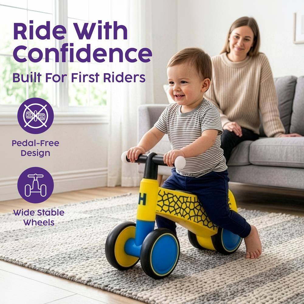 Ride with Confidence  
Built For First Riders

Pedal-Free Design

Wide Stable Wheels