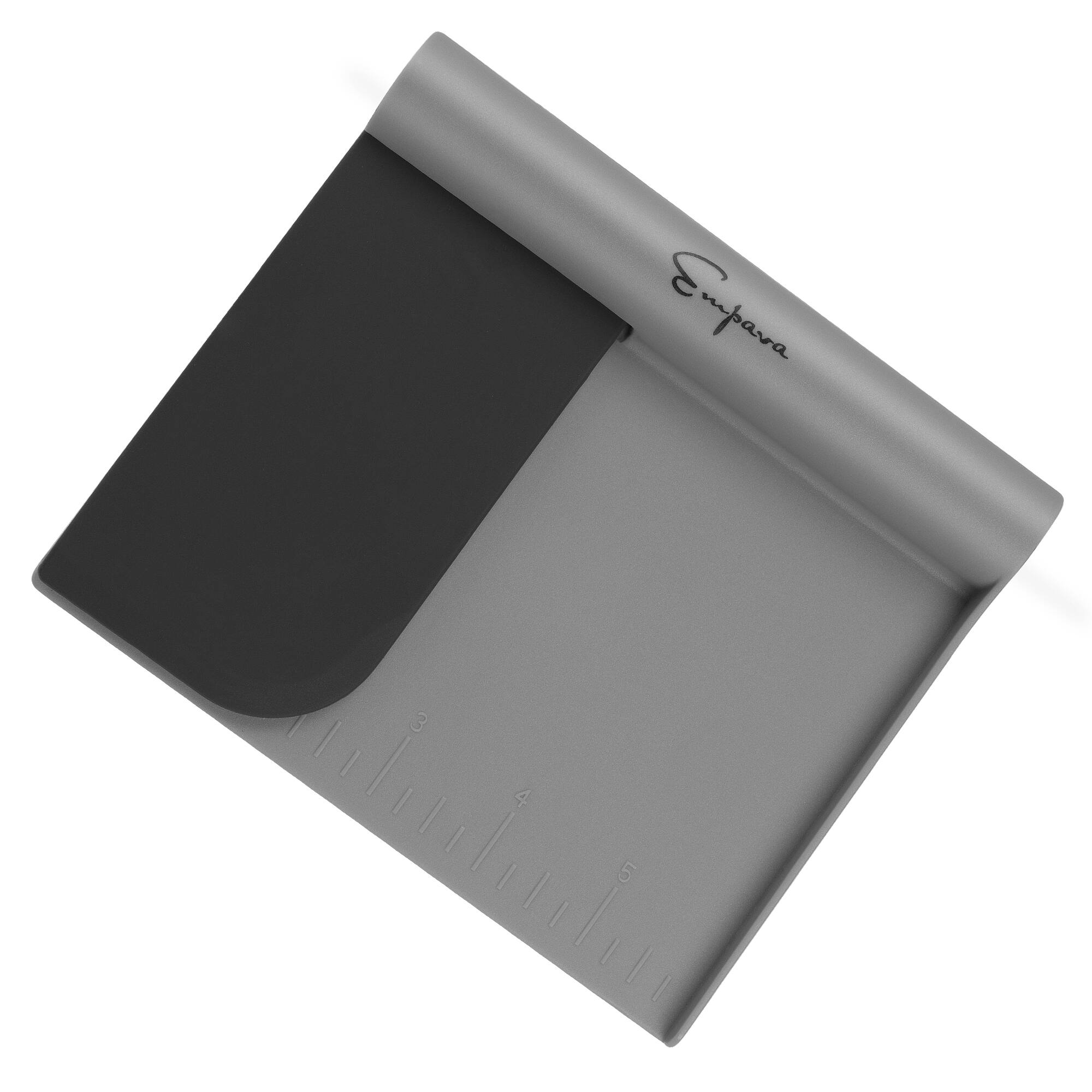 Back. Empava - 6-in Multi-Purpose Bowl Scraper Dough Chopper - Cake, Pizza Cutter - Pastry Bread Separator Scale Knife - Black & Grey.