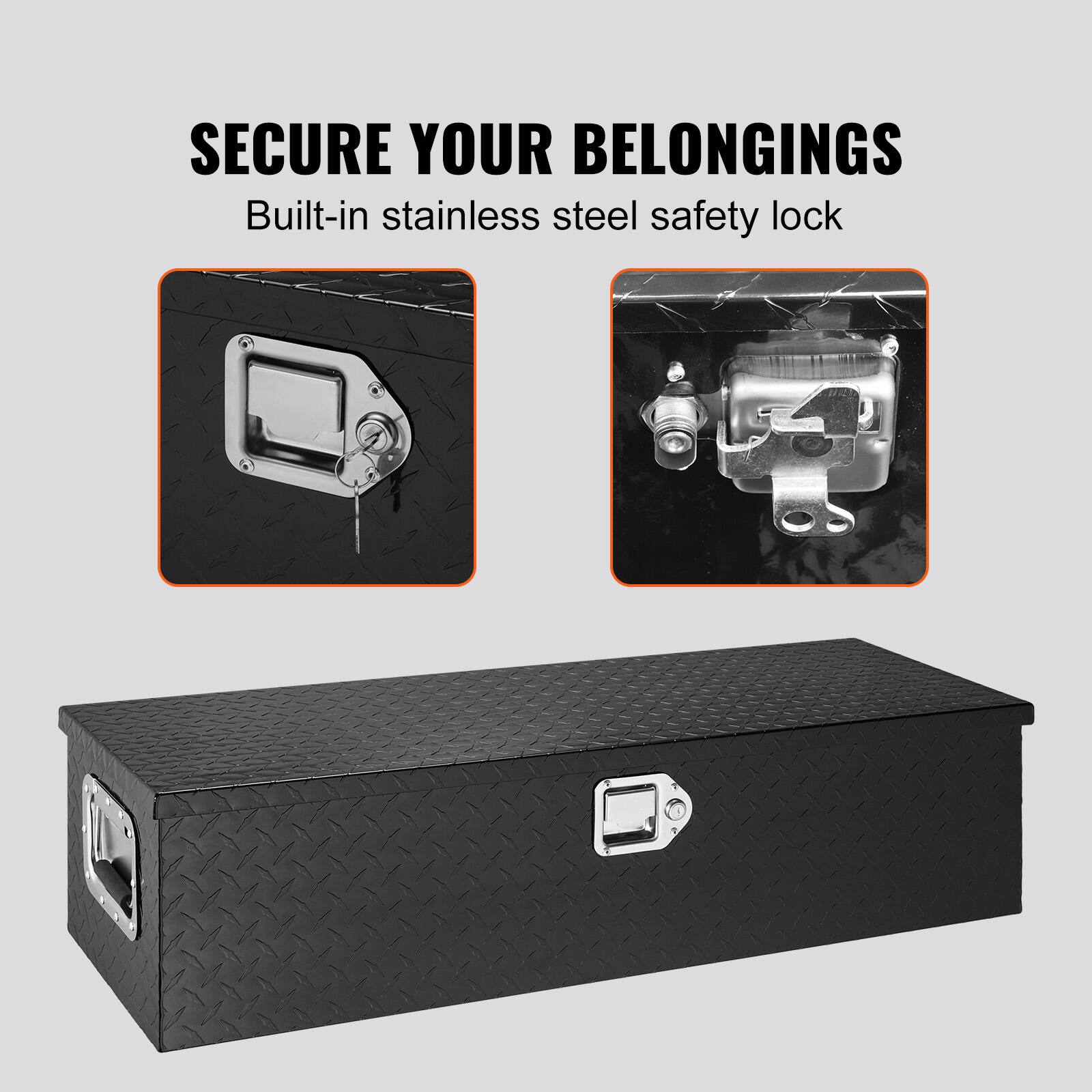 SECURE YOUR BELONGINGS  
Built-in stainless steel safety lock