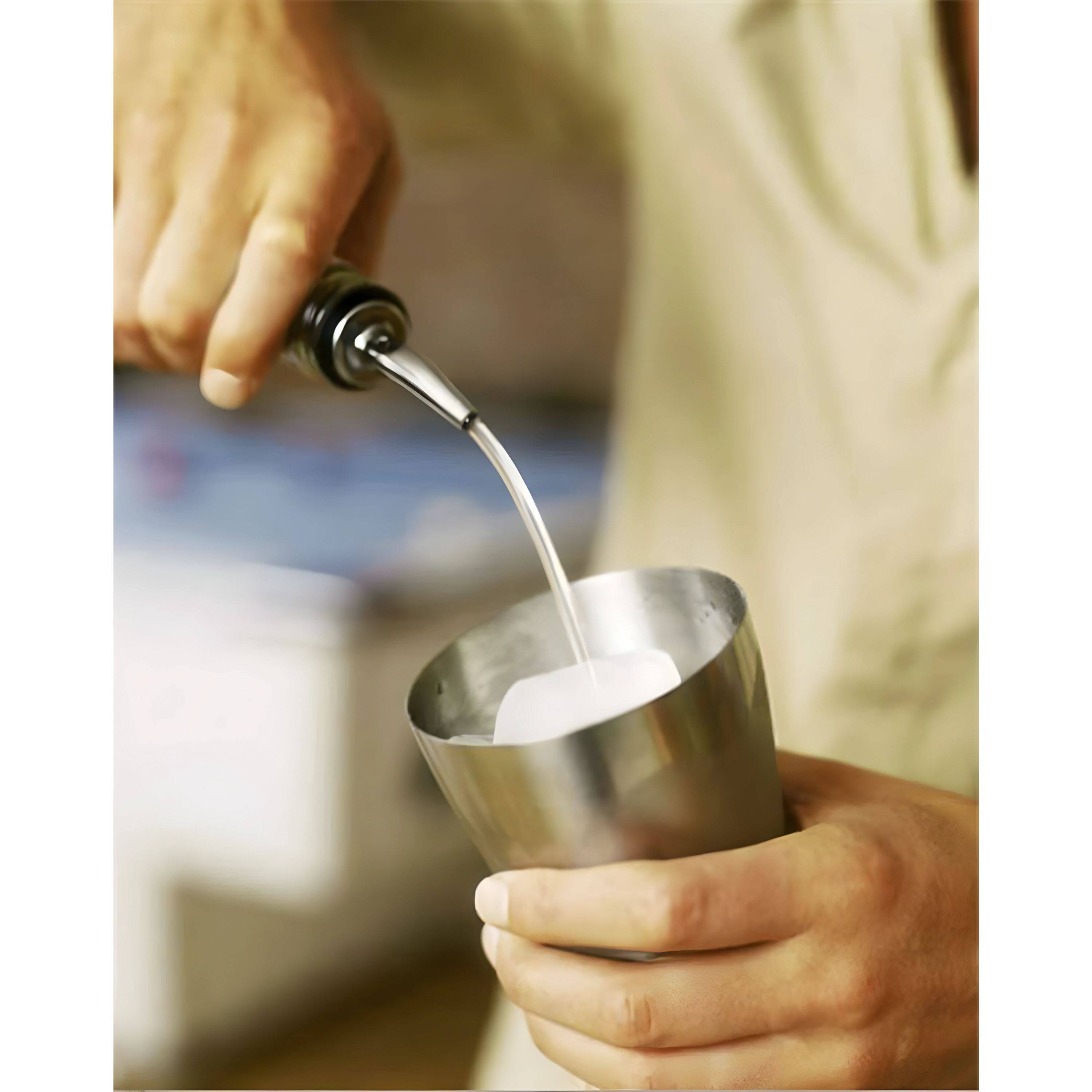 Back. Kitcheniva - Stainless Steel Liquor Pourers Wine Bottle Spout Stopper Set 5 Pcs - Black.