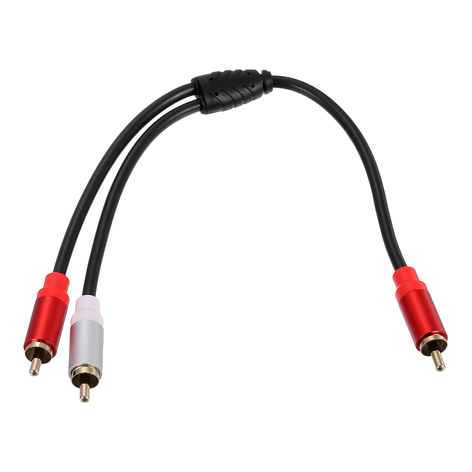 Front. Unique Bargains - 1ft RCA Splitter Cable 1 RCA Male to 2 RCA Male Y Adapter Stereo Audio for Subwoofer Amplifier - Black.