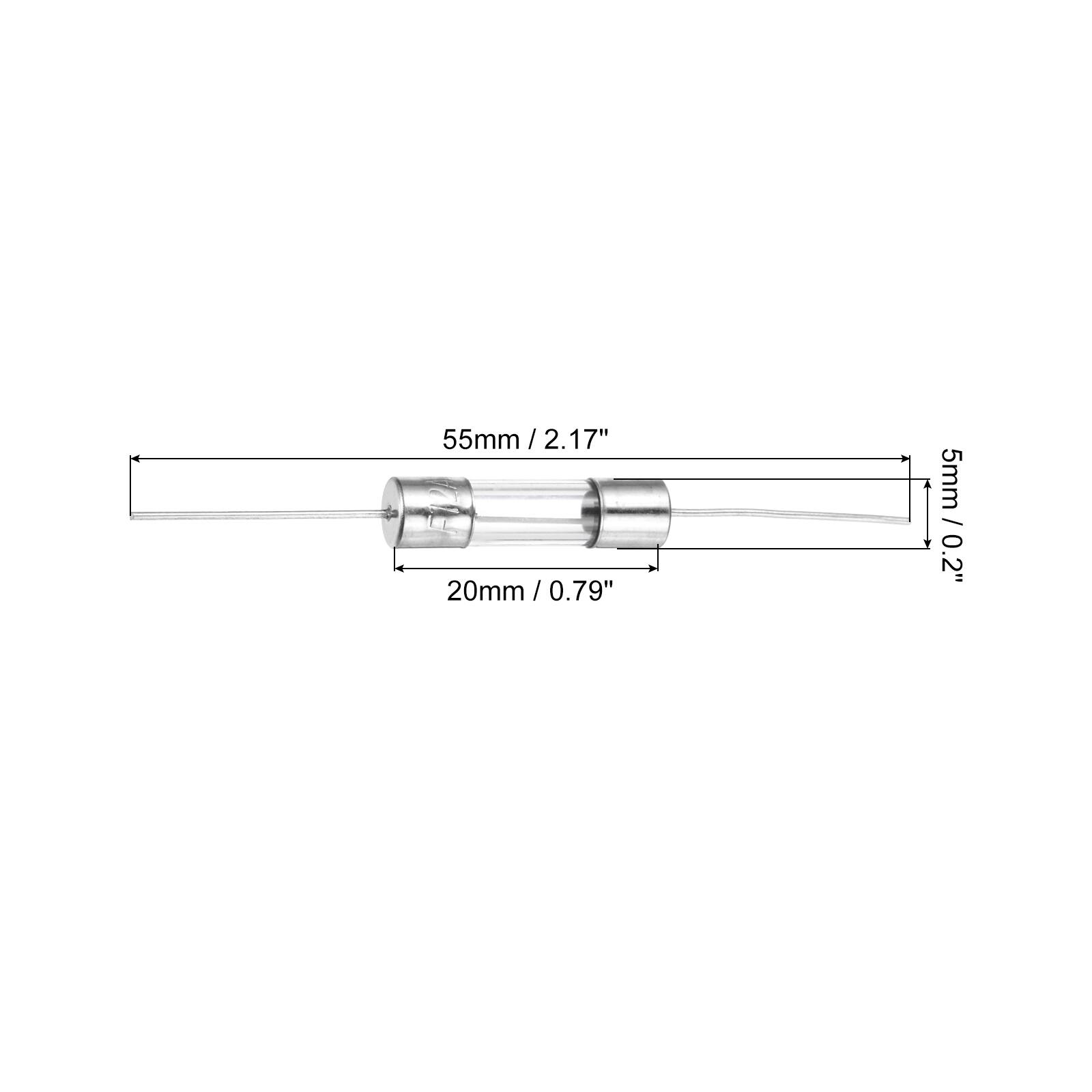 55mm / 2.17"  
20mm / 0.79"  
5mm / 0.2"