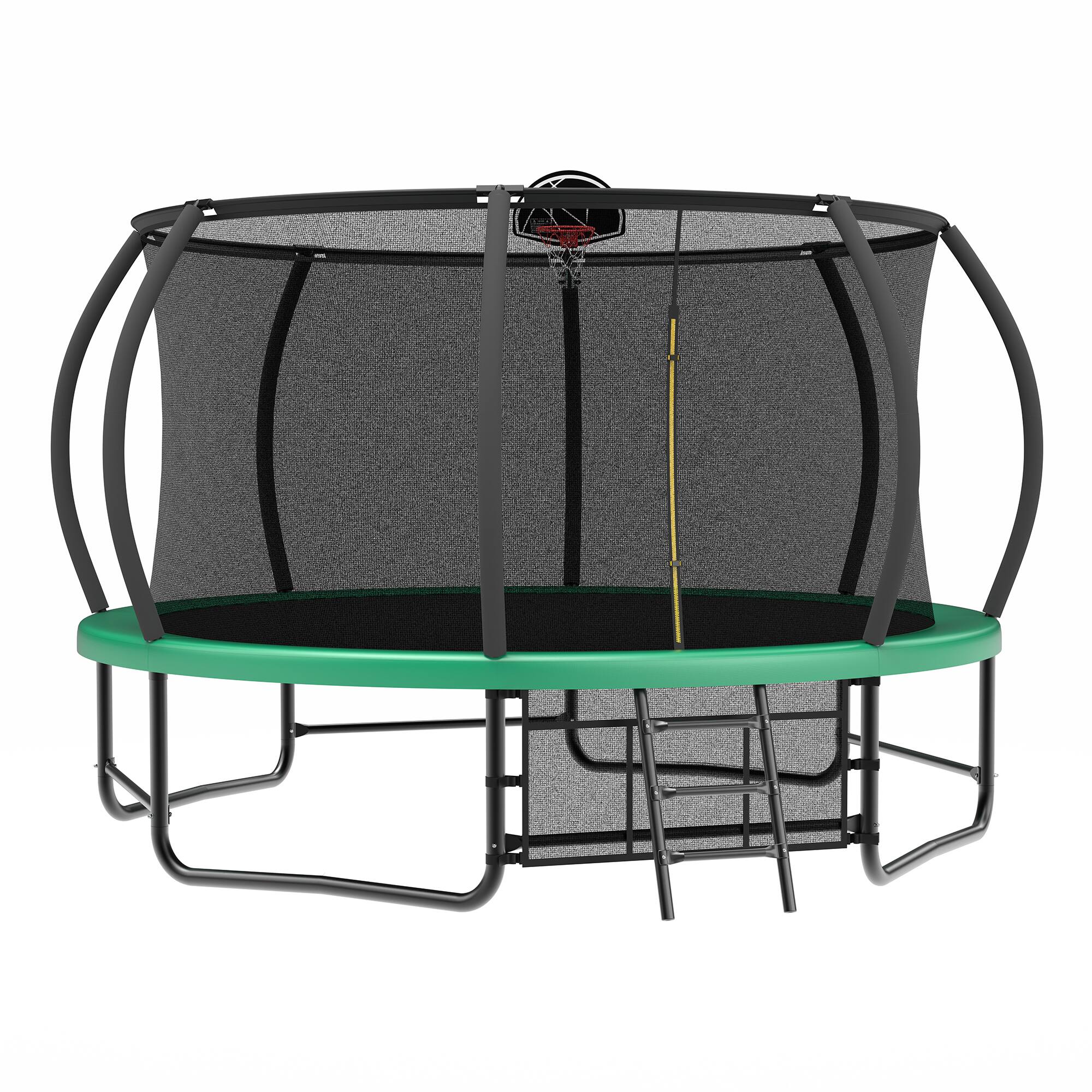 Back. LOVMOR - Lovmor 14 FT Trampoline with Ladder and Safety Enclosure Recreational Trampoline for Kids.