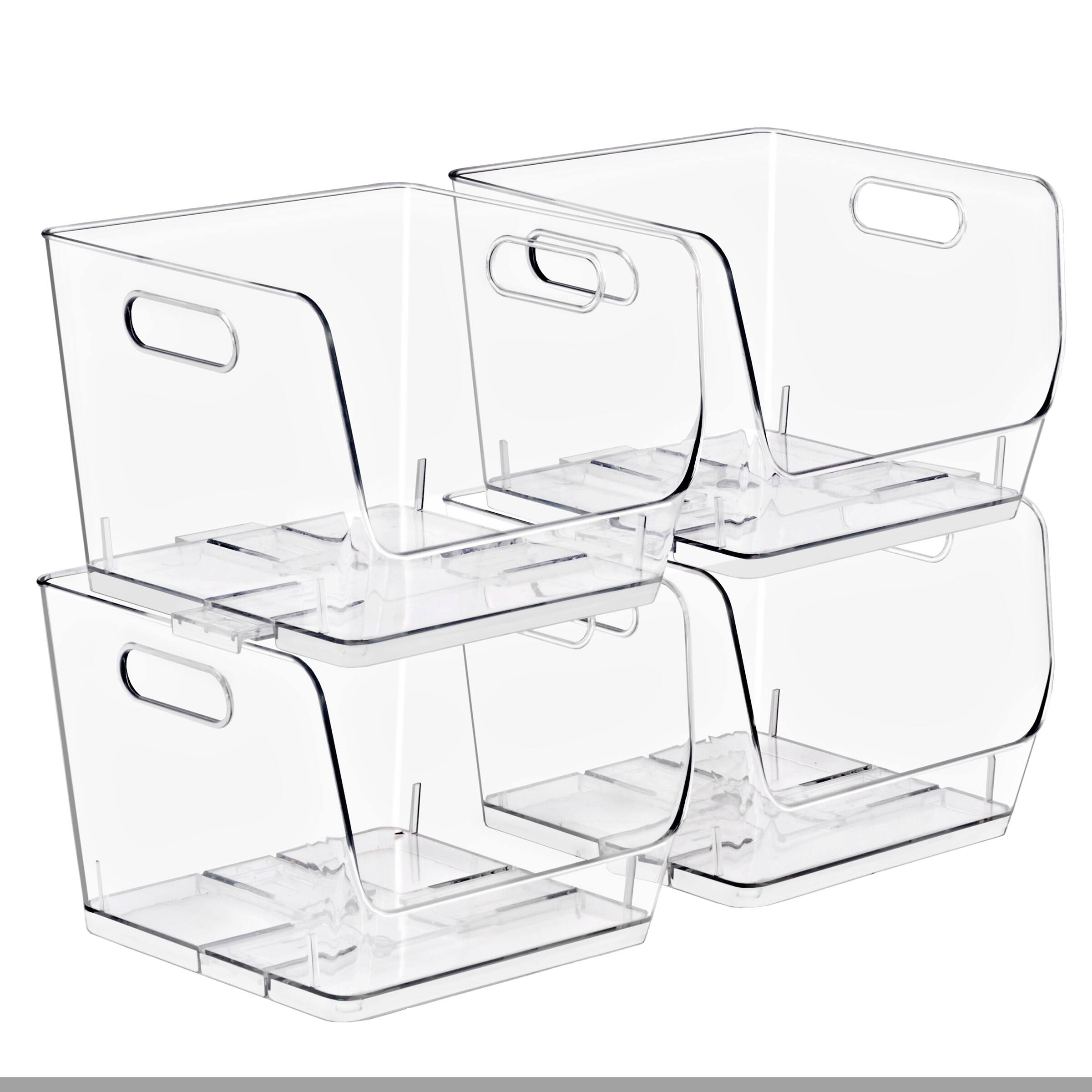 Alt View 10. Sorbus - Sorbus Stackable Storage Bins Open Front, Clear Stackable Storage Bins, Pantry Bins for Storage and Organization - Clear.
