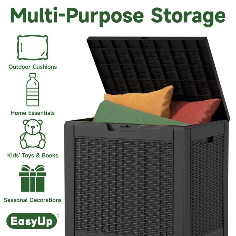 Multi-Purpose Storage

- Outdoor Cushions
- Home Essentials
- Kids' Toys & Books
- Seasonal Decorations

EasyUp