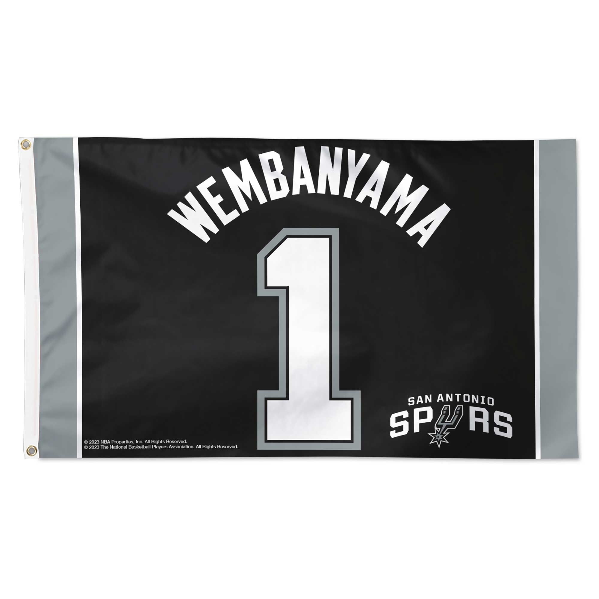 WinCraft - Victor Wembanyama San Antonio Spurs 3' x 5' Single-Sided Deluxe Flag - Multicolor