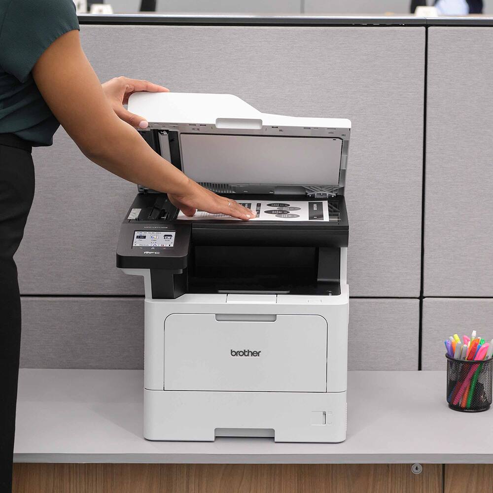 Alt View 6. Brother - Business Monochrome Laser All-in-One Printer MFC-L5710DW + Accessories Bundle.