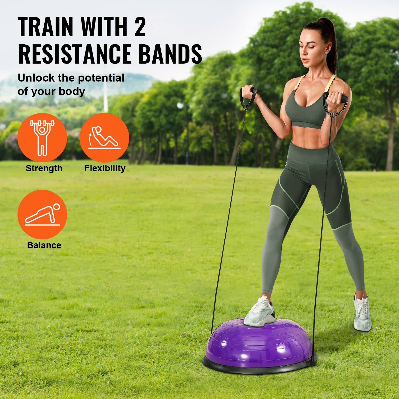 TRAIN WITH 2 RESISTANCE BANDS
Unlock the potential of your body
Strength
Flexibility
Balance