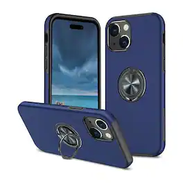 Entronix - iPhone 15 Compatible Case with 360º Circular Ring Gripstand - Blue