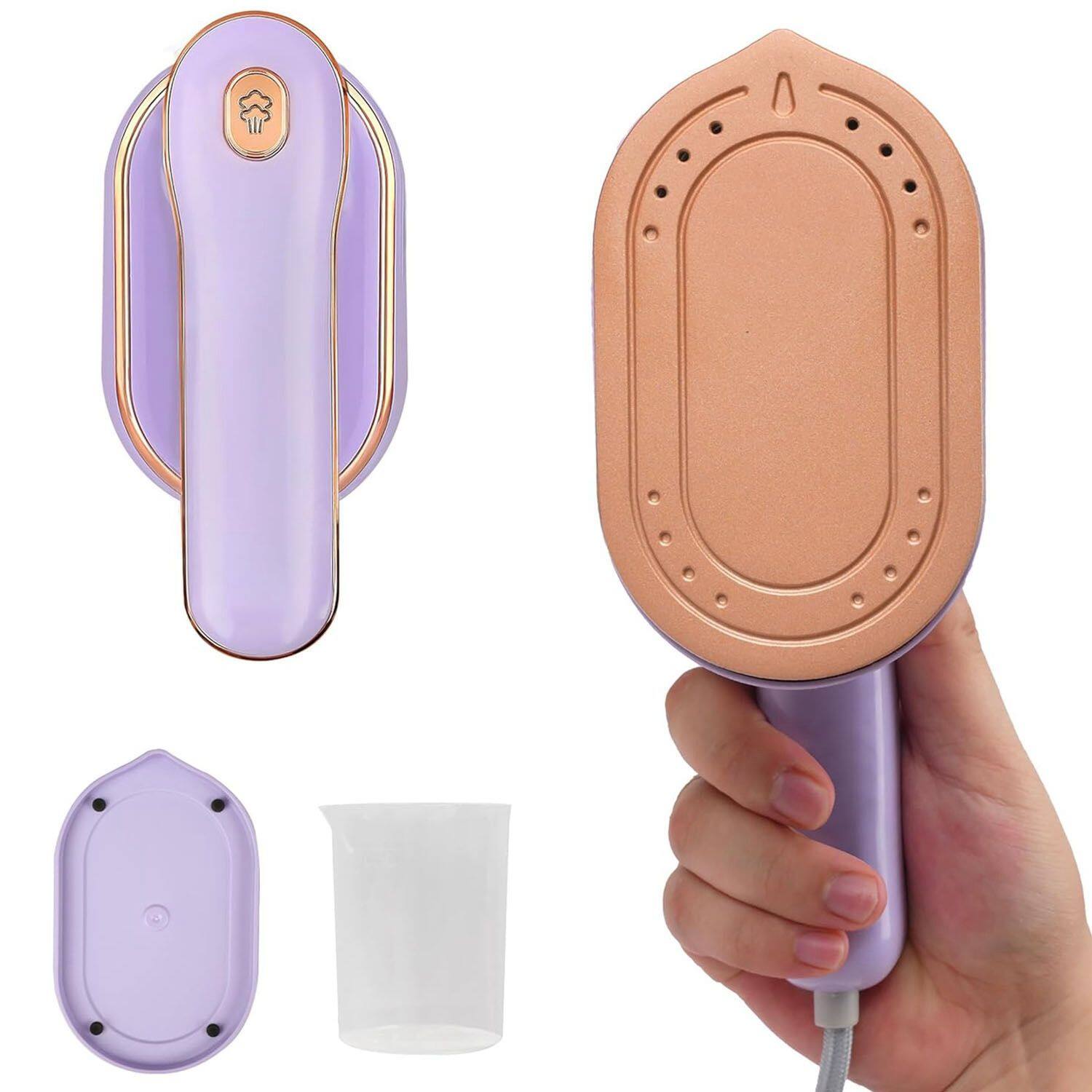 Back. Forest'nSky - 1000W Handheld Steamer with 180° Rotating Handle, 10s Heat Up, Wrinkle Remover for Home & Travel,Purple - Purple.