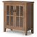 Angle. Simpli Home - Artisan Low Storage Cabinet - Rustic Natural Aged Brown.