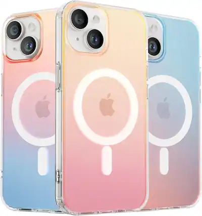 Front. Ornarto - ORNARTO for iPhone 13 Case, for iPhone 14 Case 6.1" Compatible with MagSafe, Rainbow Phone Protective Case-Sunset - Sunset.