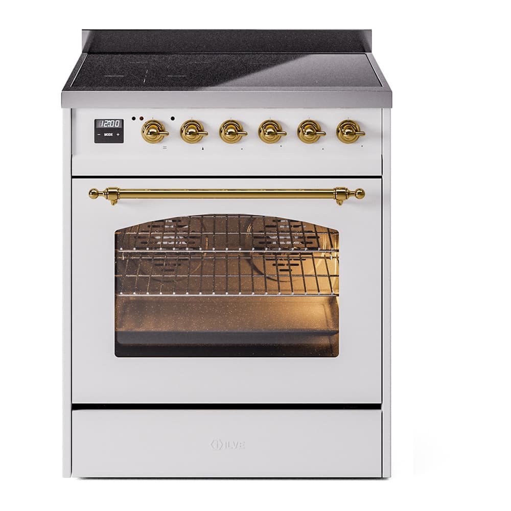 ILVE - Nostalgie II 30 inch Induction Range with 4 Induction Elements - White