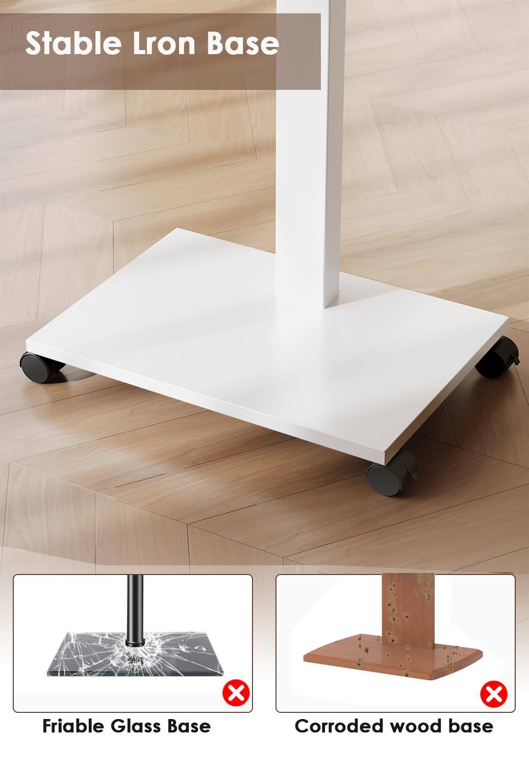 Stable Liron Base

Friable Glass Base

Corroded wood base